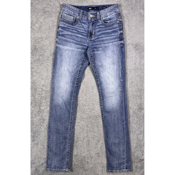 BKE Alec Other - BKE Alec Jeans Mens 28x34 Whisker Straight Light Wash Denim Low Rise Cowboy